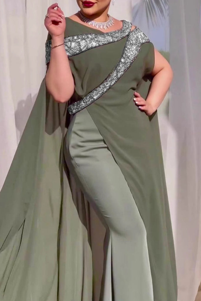 Elegant Solid Color Hollow Out Patchwork Asymmetrical Collar Evening Dresses