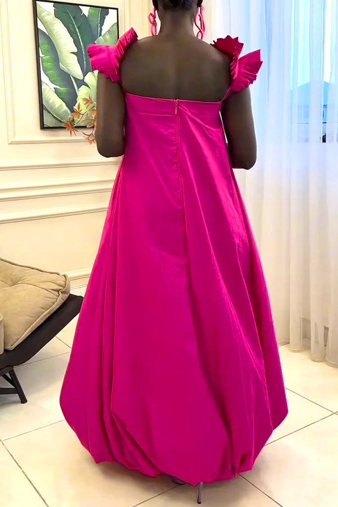 Sexy Casual Vacation Solid Color Backless Spaghetti Strap Long Dresses