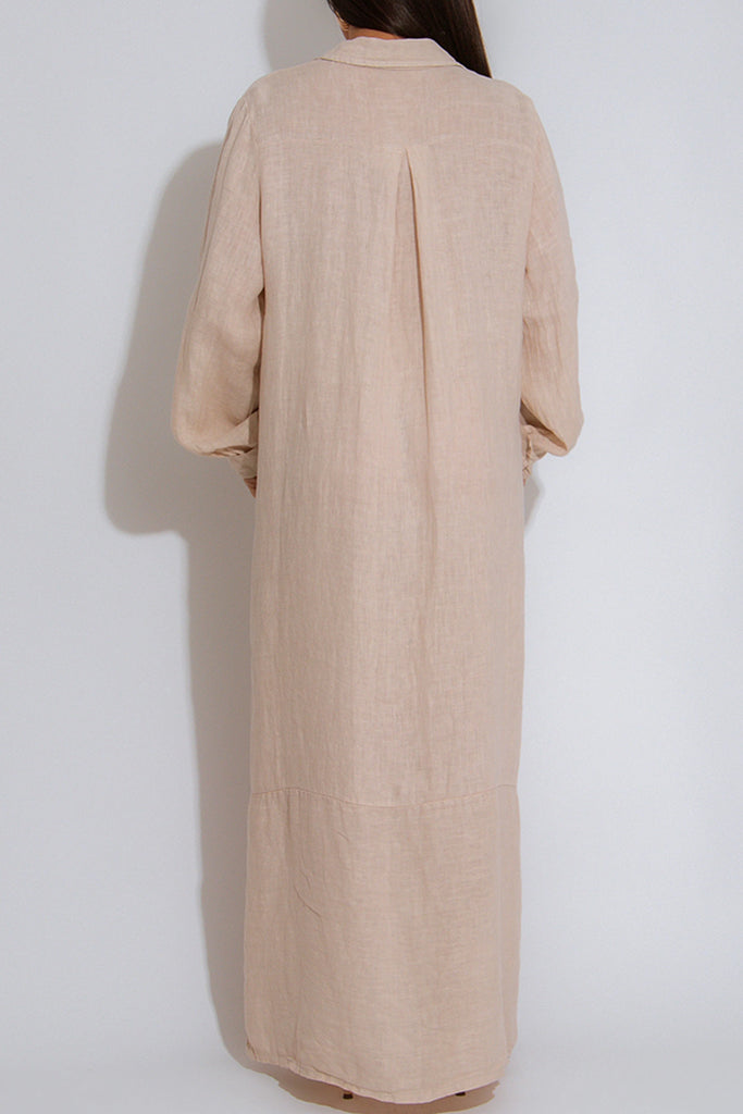 Casual Daily Solid Color Buttons Turndown Collar Shirt Dresses