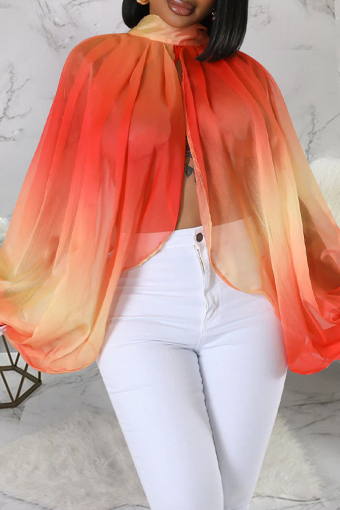 Sexy Print Slit O Neck Tops