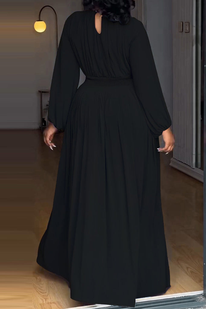 Casual Daily Solid Color Basic O Neck Long Sleeve Two Pieces