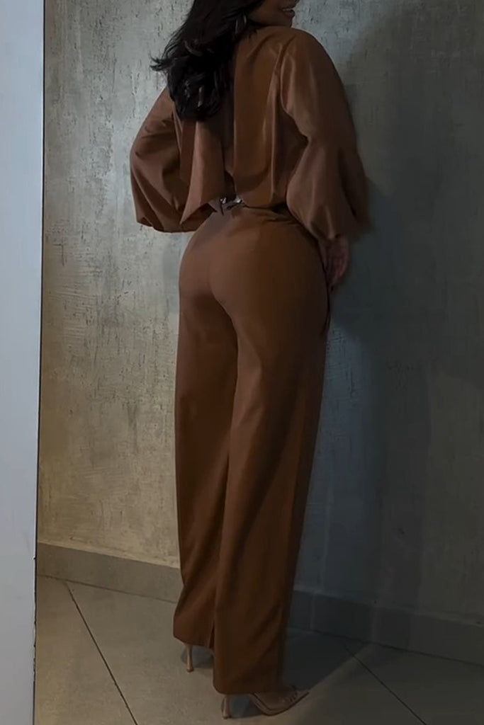 Casual Daily Solid Color Basic Half A Turtleneck Long Sleeve Two Pieces (Without Belt)
