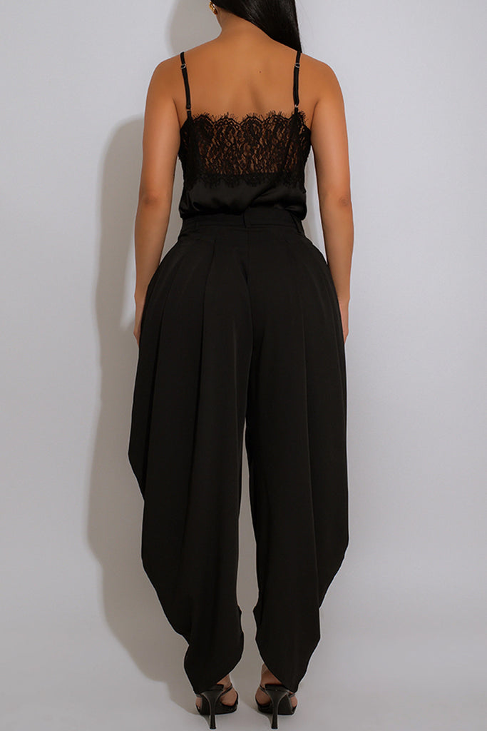 Casual Daily Solid Color Ruched Regular High Waist Conventional Solid Color Bottoms