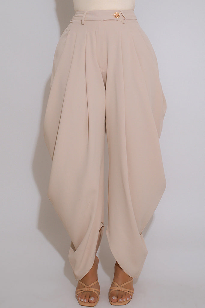 Casual Daily Solid Color Ruched Regular High Waist Conventional Solid Color Bottoms