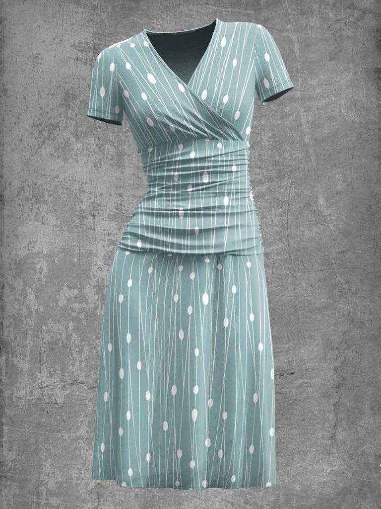 Women's Vintage Art Print Maxi Dress